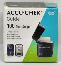 Accu-Chek Guide Blood Glucose Test Strips 100 Count New in Box Expires 7/13/2026