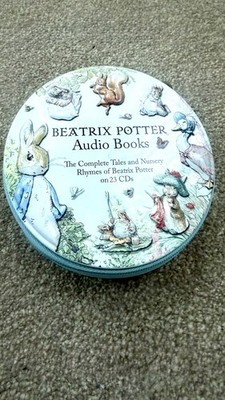 Rare Beatrix Potter Complete Audio Books 23 CD Box Set Peter Rabbit Tin Case