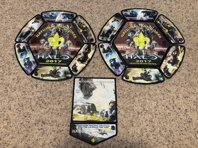 Cascade Pacific Council 2017 Jamboree Halo Set Neon Yellow/Green 10 piece set