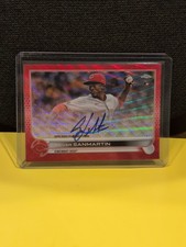 Reiver Sanmartin Red Refractor Auto /5 Topps Chrome Rookie SSP Reds”