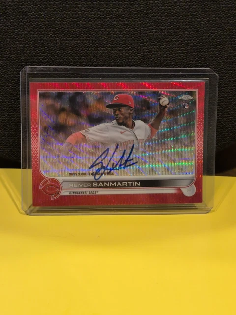 Reiver Sanmartin Red Refractor Auto /5 Topps Chrome Rookie SSP Reds”