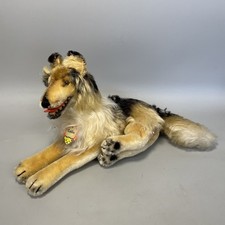 Alter Steiff 2325,00 Collie Hund 25 cm 1960 - 1964 Stofftier liegend | #J12