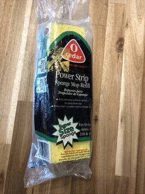 Vtg O Cedar Power Strip Sponge Mop Refill 201, 218, 2640 Super Size Discontinued