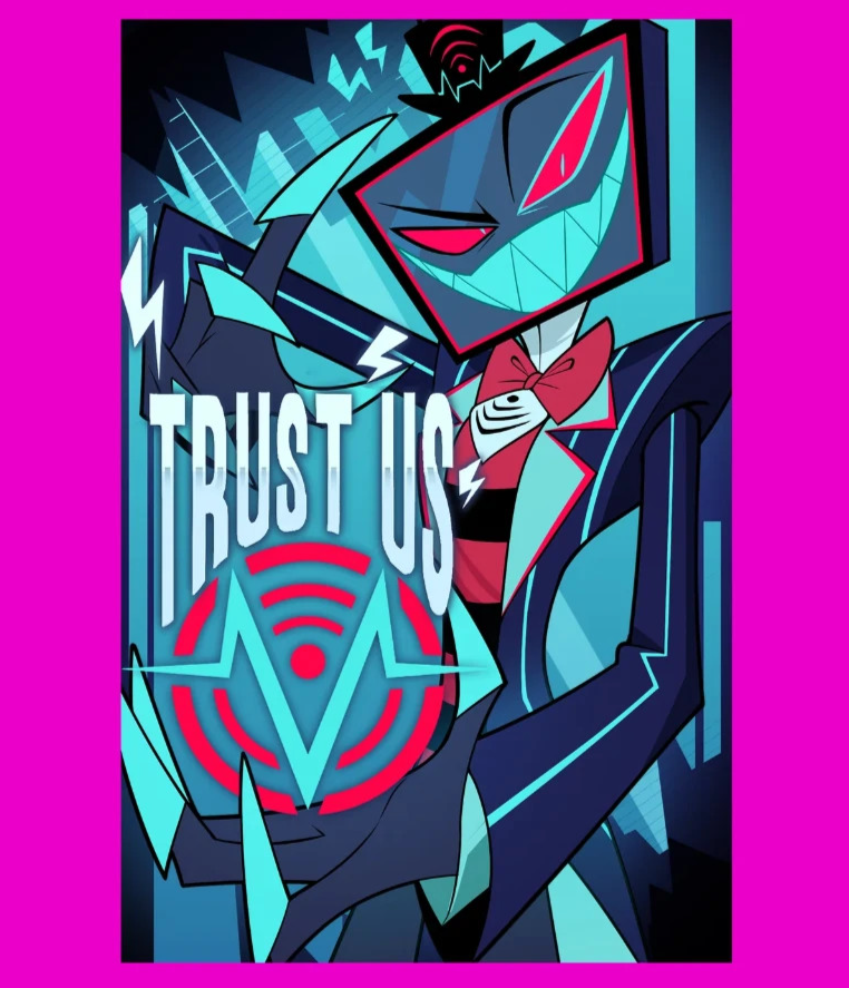 Official Hazbin Hotel Voxtek In-Universe Poster Featuring Vox