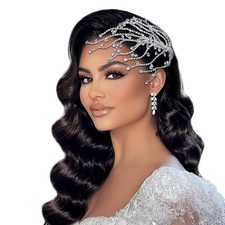 Wedding Headband Crystal Bridal Headpiece Rhinestone Hair Accessories for Women