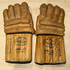 RARE ANTIQUE LEATHER BACHARACH RASIN LACROSSE GLOVES PECK AUER MODEL 46LG