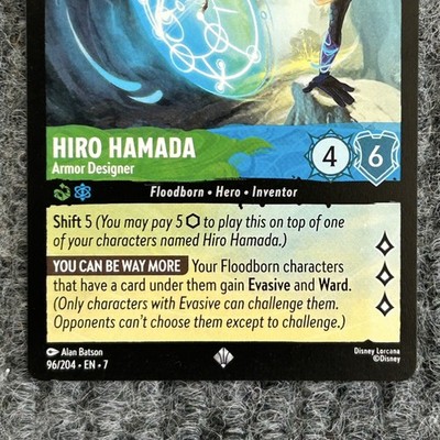 Disney Lorcana Archazia's Island Hiro Hamada Armor Designer 96/204