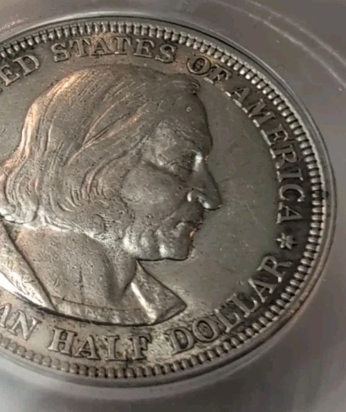 1893 Columbian Silver Commemorative Half Dollar 50C ICG AU Quality - Image 4 of 4