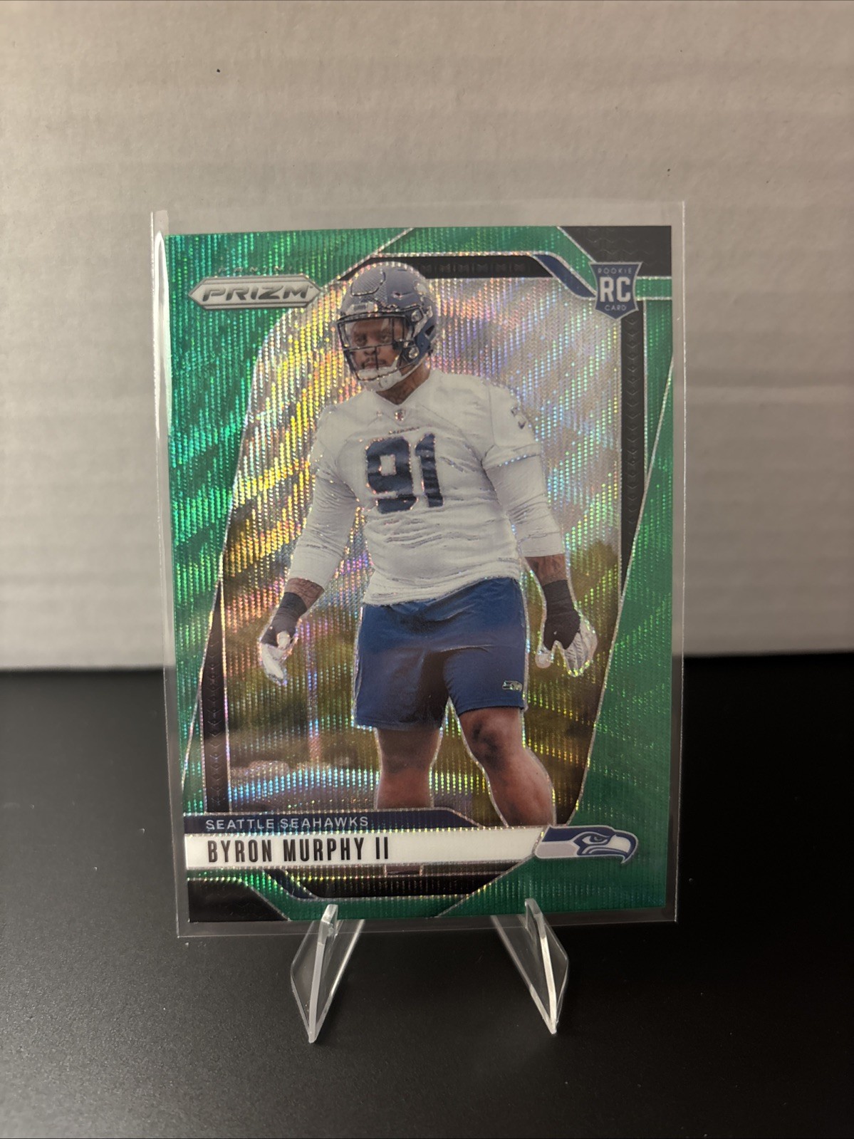 2024 Panini Prizm - Rookies Byron Murphy II #317 Green Wave Prizm (RC)