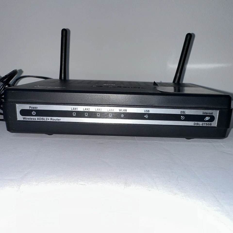 D-Link DSL-2750B Wireless N300 ADSL2+ Modem Router with Power Adapter - Image 2 of 4