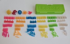 195 Lite Brite Pegs Multi Color Shapes Square Round Triangle Storage Case Hasbro