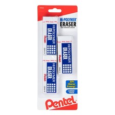 Pentel Hi Polymer Block Eraser Large 3 Pack W...