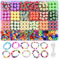 1000PCS Polymer Clay Beads Bracelet Making kit, Small to Medium, D1 Style 4