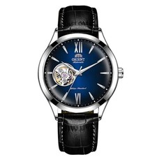 Orient Men's Automatic Open Heart Watch 30M Water Resistant Blue Dial Watch