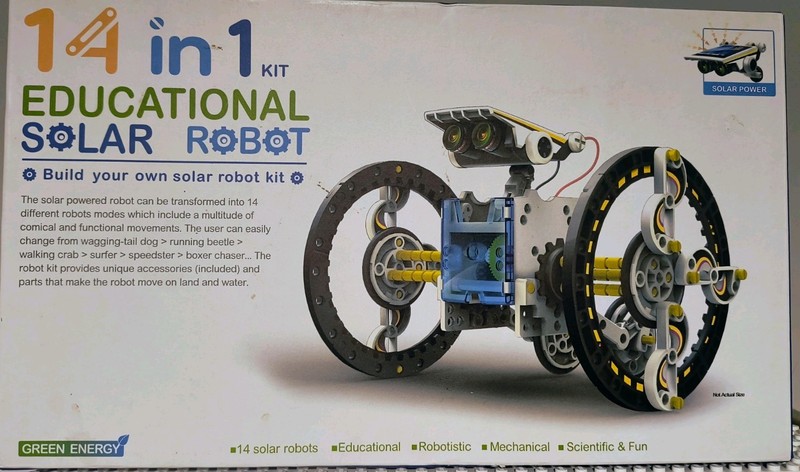 14-in-1 Solar Robot Kit STEM Educational Science DIY Building Toy for Kids Gift