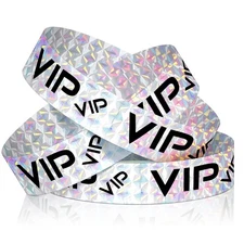 Teling 500 Pack VIP Plastic Wristbands Bracelets Party for Events VIP Custom ...