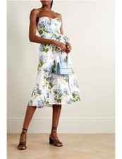 Reformation Kieran Linen Women's Floral Midi Dress Size 8