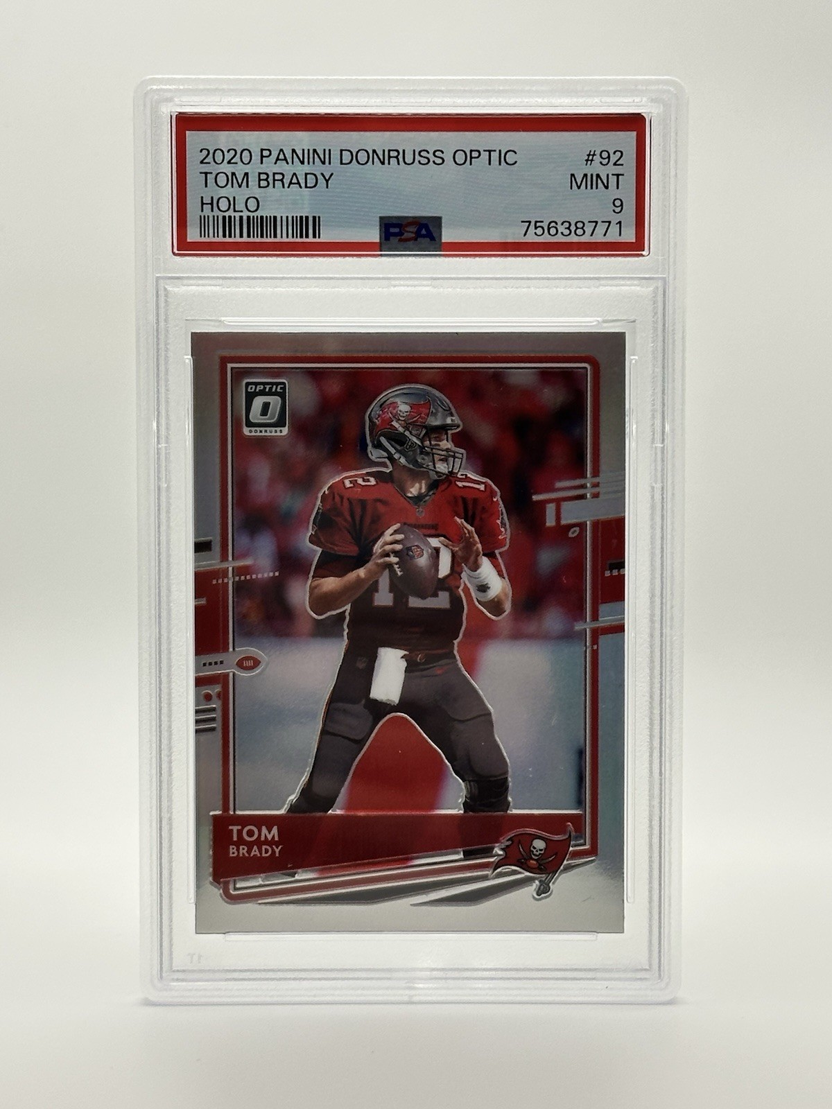 2020 Panini Donruss Optic Tom Brady #92 Holo Prizm PSA 9 Tampa Bay Buccaneers