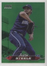 2024 Topps Stadium Club Chrome Green Refractor Justin Steele #32 1gj7