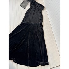 NWT Lulus Mesmerizing Elegance Black Velvet Strapless Backless Maxi Dress Size L