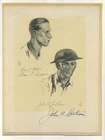 Vintage Medal of Honor Autograph Signed Print Alan L Eggers & John C Latham WWI