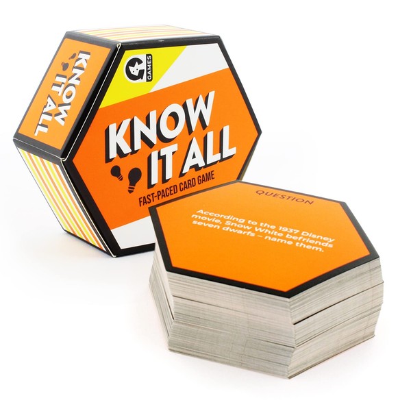 Ginger Fox - Know It All Fast-Paced Card Game. Games For Adults And Kids Ages 8-image