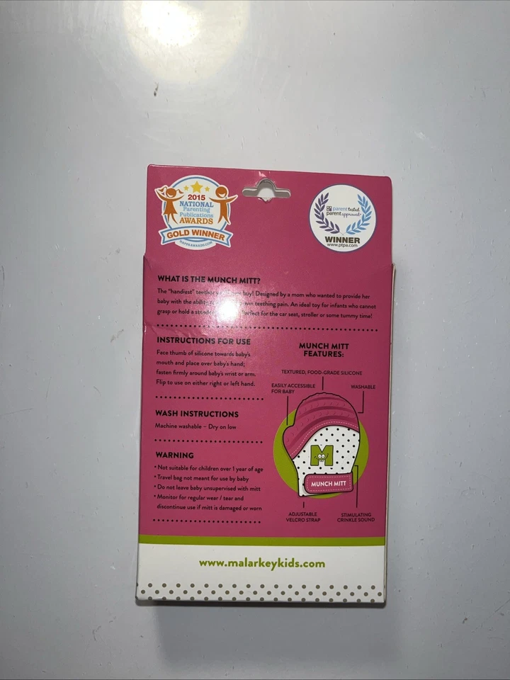 Mitón de dentición para bebé Malarkey Munch - púrpura Foto 2 de 4