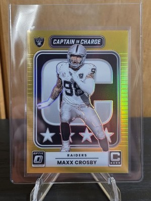 Panini 2025 Donruss Optic Maxx Crosby Captain in Charge Gold Prizm #4 03/10