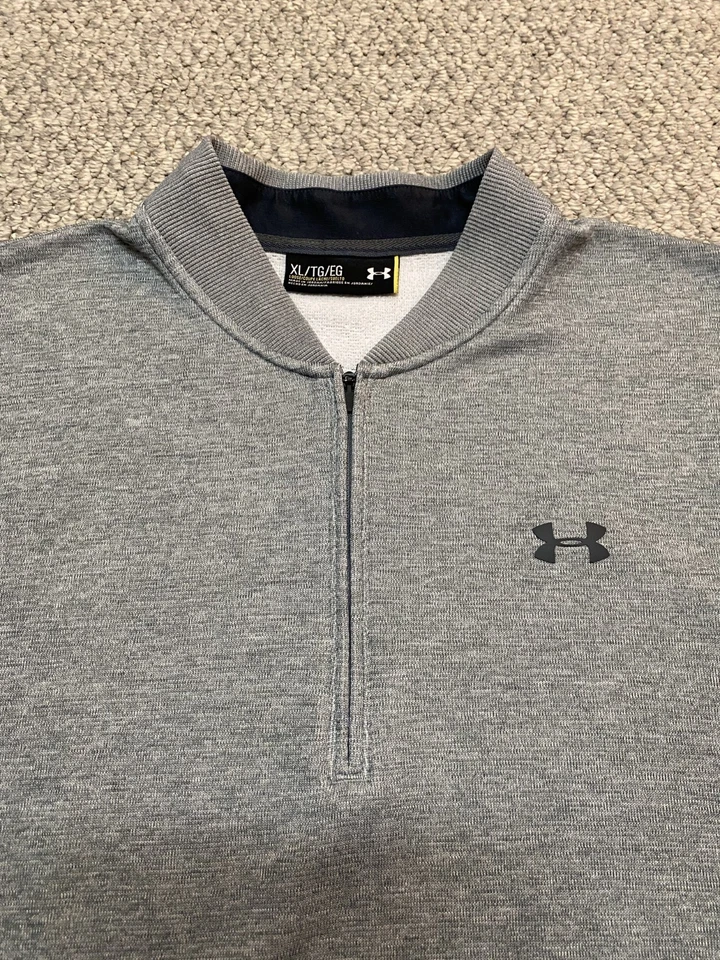 Chaleco de golf Under Armour para hombre 1/4 cremallera gris Storm1 talla XL Foto 4 de 4