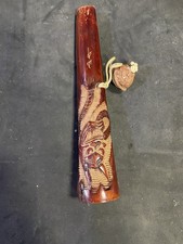 ANTIQUE JAPANESE EDO  CARVED WOODEN CIGARETTE HOLDERS collectible  monster 