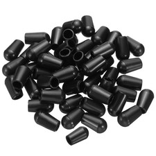 50Pcs 5mm ID x 8mm OD Kitchen Sink Rack Protective Feet Replacement Black