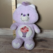 Vintage Care Bears Share Bear Ice Cream Milkshake Purple 13" Kenner 1985