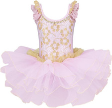 Girls Skirted Leotards Ballet Dance Tutu Princess Dress Ballerina Costumes 3-8Y