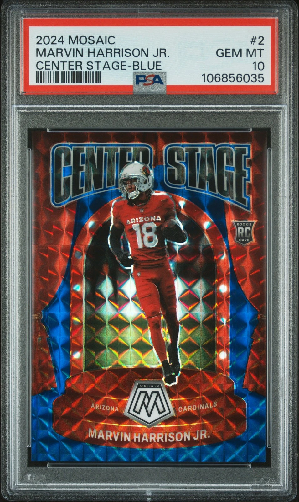 Marvin Harrison Jr. Panini Mosaic Center Stage #2 Blue