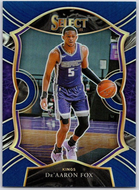 2020-21 Panini Select #32 De'Aaron Fox Blue Prizms