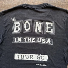 VTG Rare Mens M Black Fishbone In The USA 1986 Tour, The Whatever Works Worn Tee