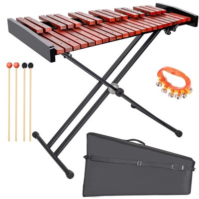 37 Note Xylophone Professional Wooden Glockenspiel Xylophone With Height Adju...