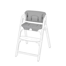 Ergonomic High Chair Cushion Set - Gray Seat Pad