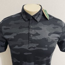 Travis Mathew Eco Collection Men's Polo Golf Shirt Sz S Beachside Stealth Camo.