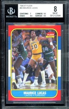 Maurice Lucas Card 1986-87 Fleer #66 BGS 8