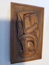 Northwest Coast First Nation's Hand Carved Plaque