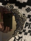 Brighton Ornate Floral Silver-Tone Oval Vanity Hand Mirror, Metal & Glass — photo 2