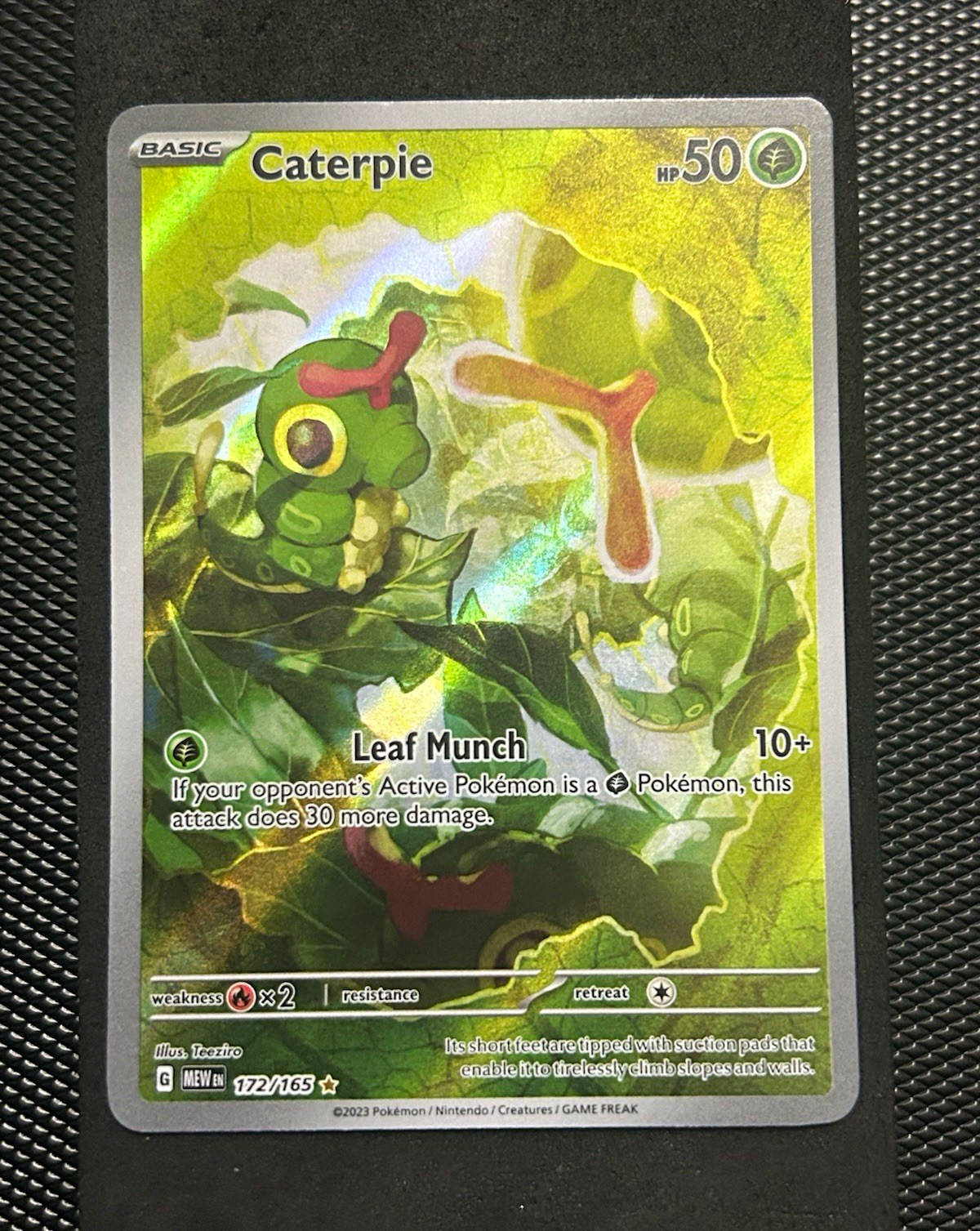 Pokemon Company Caterpie 172/165 SV: Scarlet & Violet 151 IR Full Art Holo Eng