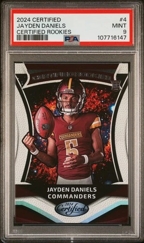 2024 PANINI CERTIFIED ROOKIES #4 JAYDEN DANIELS ROOKIE RC PSA 9