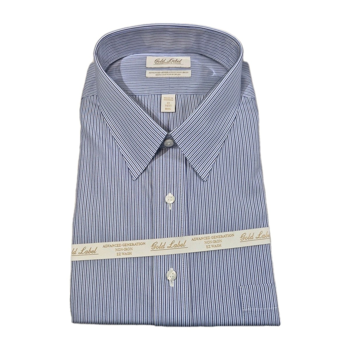 gold label dress shirts on sale Ganton Classic Fit Gold Label Mens Single Cuff Shirt in Sky Blue – Mens  Suit Warehouse main image 1