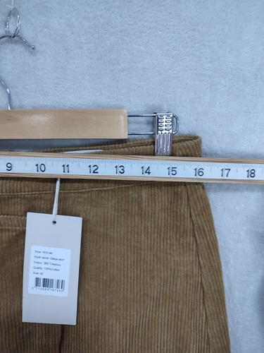 Minus Scandi gonna scandinava donna corda marrone M 42 UK 12 nuova con etichette - Foto 9 di 12