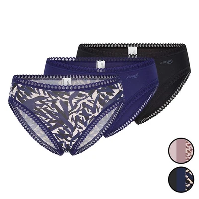 3er Pack - sloggi - GO Crush - Damen - Slip - Unterhose - Unterwäsche - Atmungsa