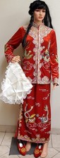 Exquisite Traditional Chinese Wedding Dress Set Qun Kwa Excellent with Shoes