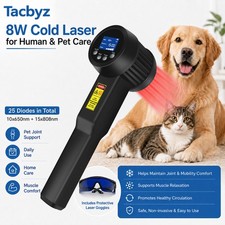 8W Portable 25 Diodes Cold Laser Therapy 650nm 808nm LLLT Device for Pets Pain