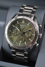 TAG Heuer 02 Carrera Chronograph Green Watch 2021 Full Set CBN2A10.BA0643